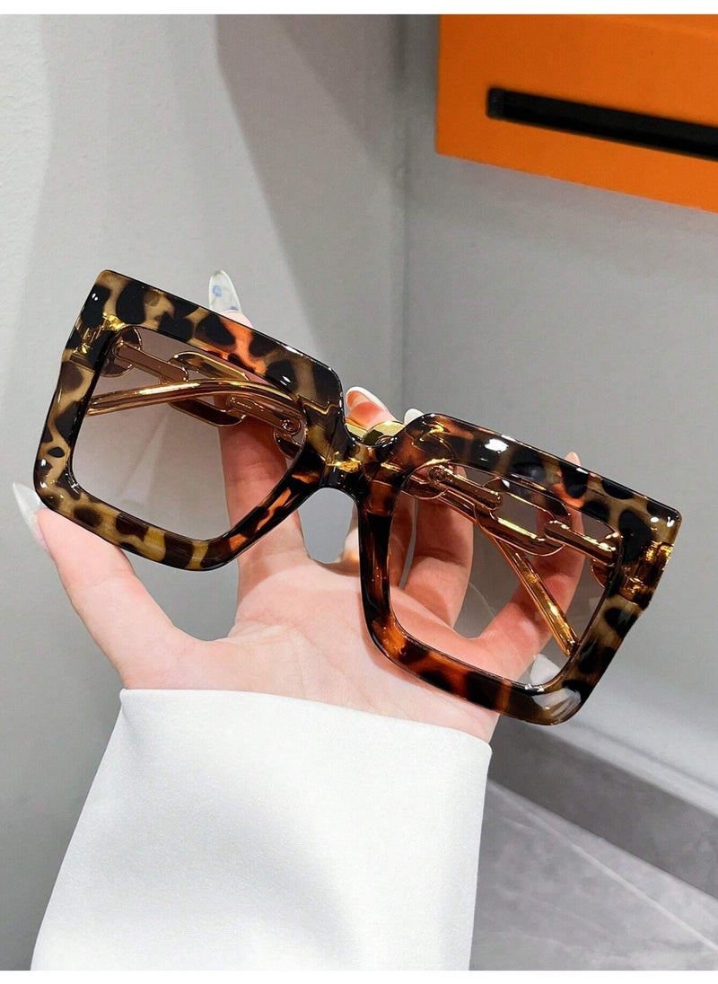 شي إن Plastic Frame Square Fashion Glasses  - Image 3