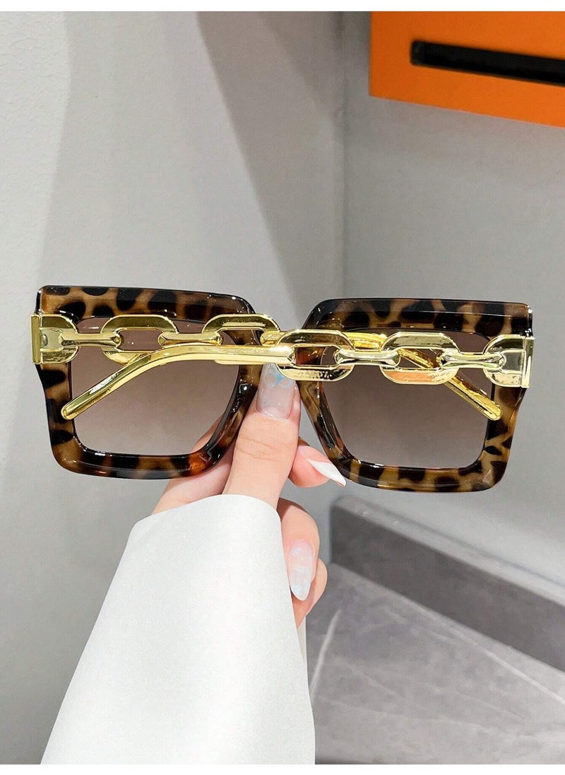 شي إن Plastic Frame Square Fashion Glasses  - Image 2