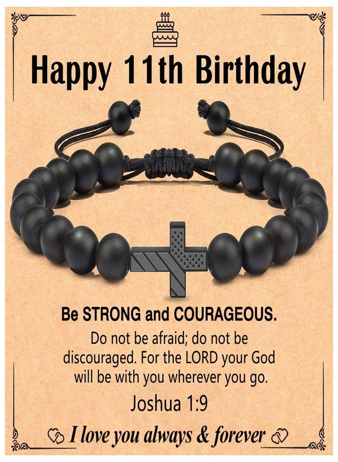 CXLDTE 11 Year Old Boy Gifts, Gifts for 11 Year Old Boy Cross Bracelet 11th Birthday Decorations Gift Ideas - Image 1