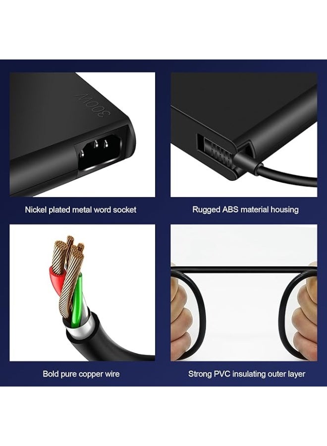 Terabyte 300W AC Charger for Lenovo Legion Pro 5 5i 7 7i Legion Slim 7 7i 5 5i Legion 7 7i 5 5i Lenovo 300W Charger ADL300SDC3A Power Supply Adapter Cord - Image 2