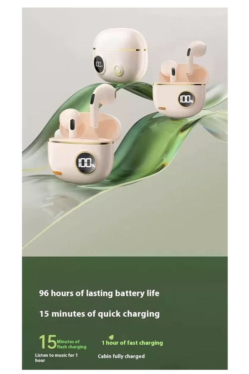 Bluetooth 5.3 Wireless Earphones Ultra Low Latency with LED Digital Display Charging Box, lPX5 Waterproof Earphones with Noise Cancelling Microphone for iPhone/Samsung/Android/iOS - Image 3