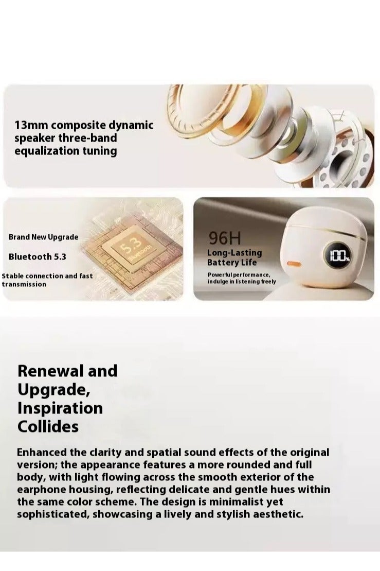 Bluetooth 5.3 Wireless Earphones Ultra Low Latency with LED Digital Display Charging Box, lPX5 Waterproof Earphones with Noise Cancelling Microphone for iPhone/Samsung/Android/iOS - Image 2