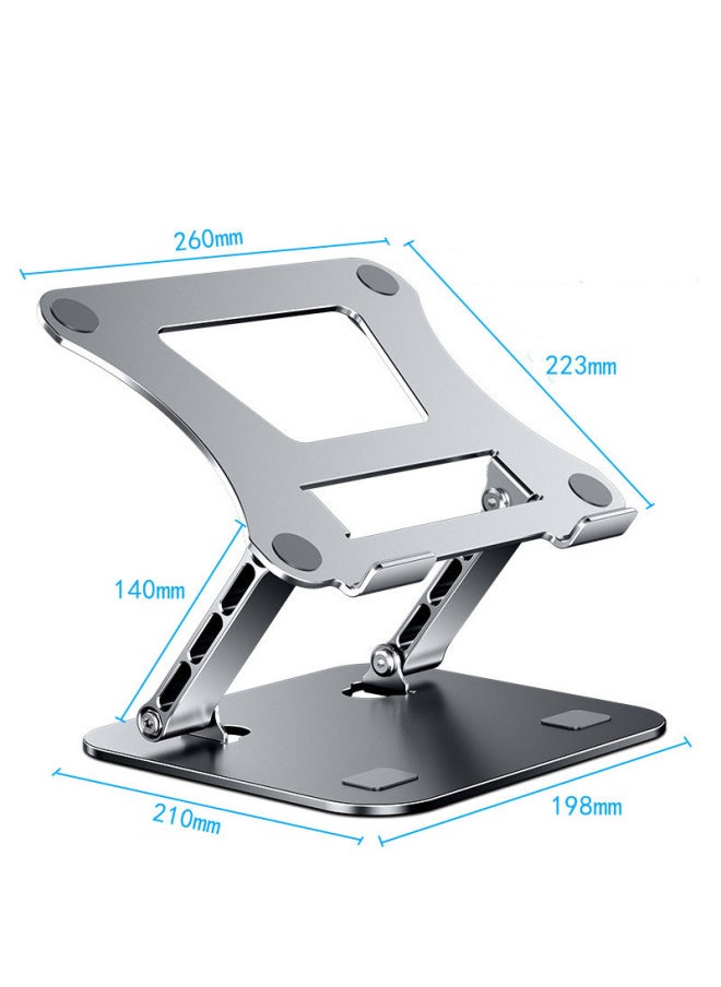 Generic Adjustable Height Aluminum Alloy Laptop Stand Desktop Cooling Rack Suspended Computer Bracket Digital Computer Accessories-Color:Generation 515 Aluminum Alloy: Silver  - Image 1