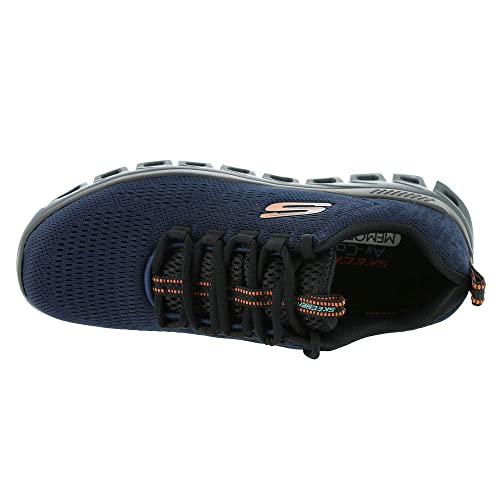 Skechers Mens Glide-Step - Fasten UP Navy/Black Casual Shoe - 7 UK (232136) - Image 3