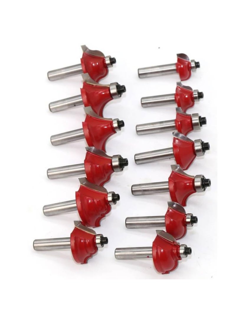 TOOLBUX TOOLBUX TC0001 8mm Router Bit Set 12 Pcs Tungsten Carbide RouterTrimmer Bits with Wooden Box for Woodworking Edging Grooving and Trimming  - Image 2