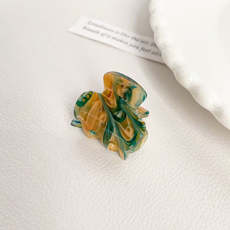 Generic Acrylic Hair Claw Luxury Ink Design Grip Section I 3.2CM