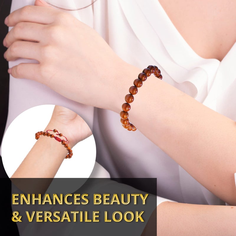 ANAYA AGATE Red Jasper Bracelet â€“ Healing Crystal Bracelet for Women, Men â€“ Chic Gemstone Bracelet for Men and Women â€“ 8mm Round Bead Bracelets for Spiritual Healing, Protection, Positive Energy - Image 5