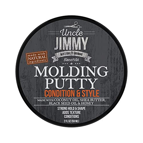 Uncle Jimmy Products Molding Putty Flexible Hold, No Shine, Sculpting & Styling Putty, Long Lasting Definition & Texture, No Flakes, All Hair Types 2 Fl Oz - Image 1