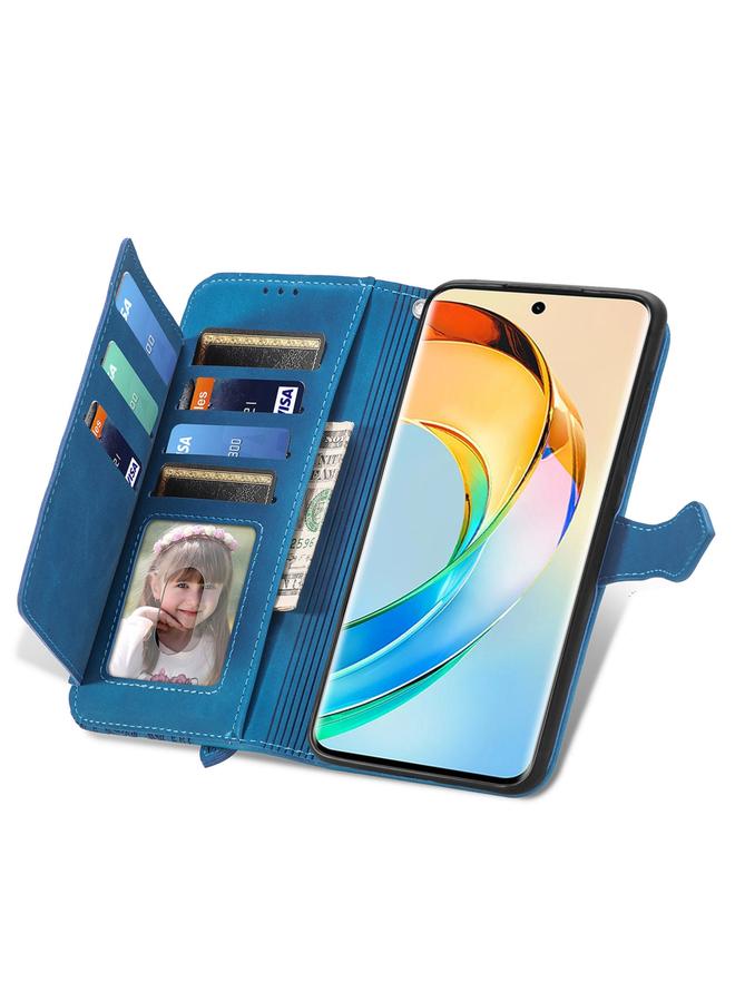 Zaboon Case For Honor X50 Embossed Flower Zipper Leather Phone Case - Image 4