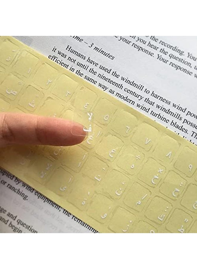 Transparent Arabic Keyboard Stickers – Arabic Letters Only Keyboard Overlay for PC & Laptop, Clear Background - Image 4