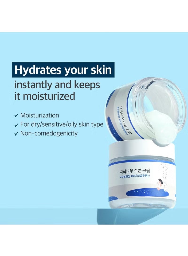 ROUND LAB Birch Juice Moisturizing Cream 2.7 Fl Oz, 48-Hour Deep Hydrating Face Moisturizer with Birch Sap & Vita Hyaluronic Acid for Acne-Prone Skin, Reduces Sebum, Oil, Blackheads, Korean Skin Care - Image 2