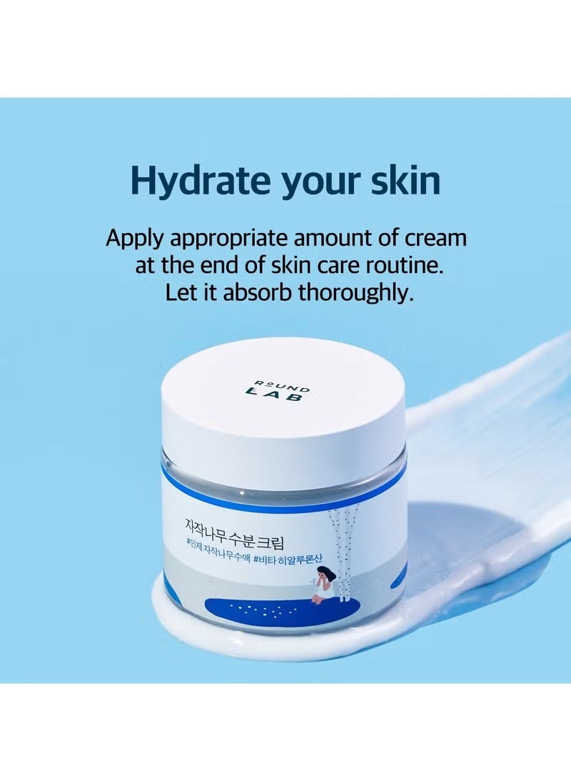 ROUND LAB Birch Juice Moisturizing Cream 2.7 Fl Oz, 48-Hour Deep Hydrating Face Moisturizer with Birch Sap & Vita Hyaluronic Acid for Acne-Prone Skin, Reduces Sebum, Oil, Blackheads, Korean Skin Care - Image 5