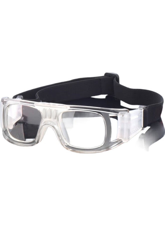 Sports Glasses, Myopia Basketball Football Goggles, Protective Eyewear For Ball Games, Anti-Fog Frame, For Badminton Boxing Headball Matches, Equipment, Transparent
