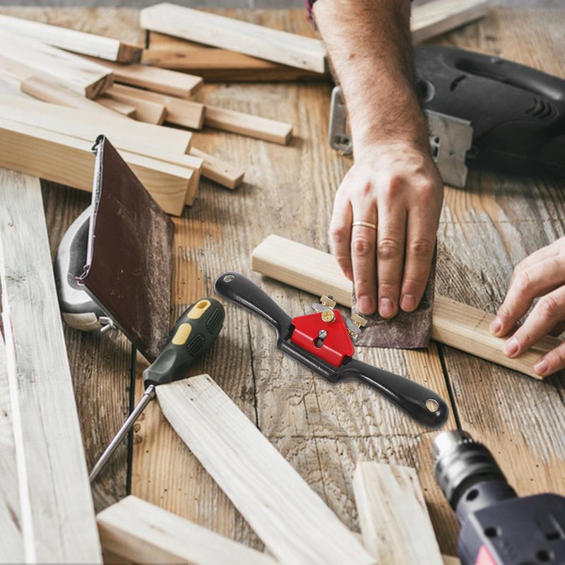 Adjustable Hand Planer For Woodworking With 44mm Blade Red Manual Trimming Tool - Image 5