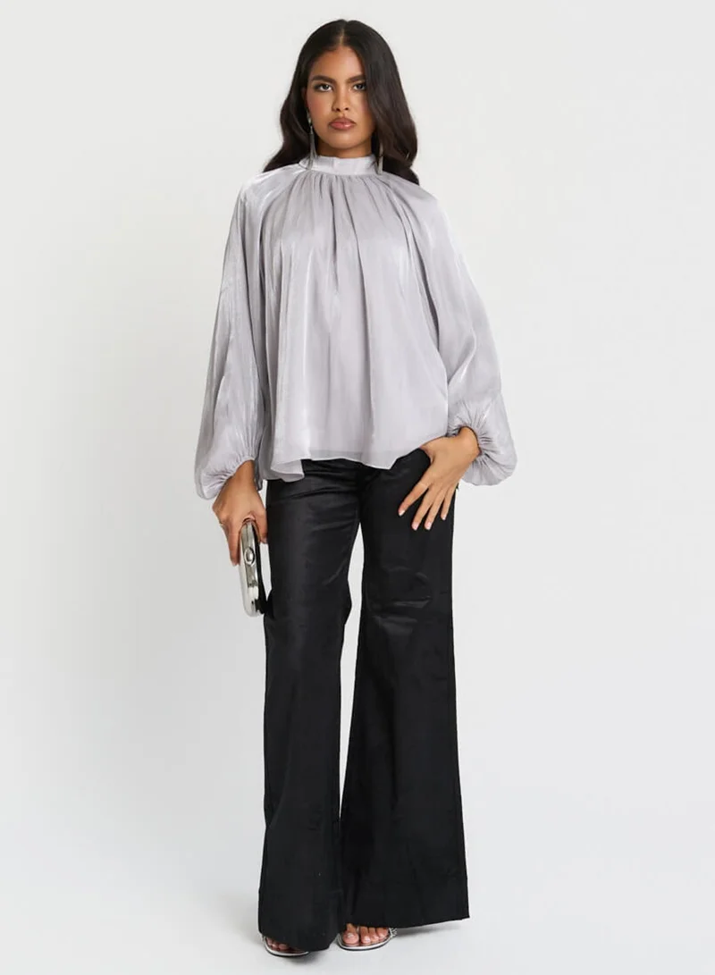 نيدز نو ليبل Silver Blouson Sleeve Blouse