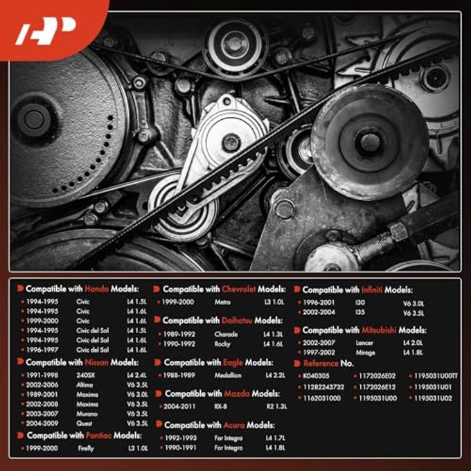 A-Premium 30.65 In 4-Rib Serpentine Drive Belt For Honda, Nissan, Acura, Chevrolet, Daihatsu, Eagle, Infiniti, Mazda, Mitsubishi & Pontiac Civic, Altima, Murano, Maxima, Quest, Gas Only - Image 2