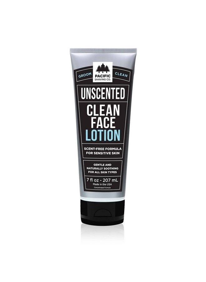 pacific shaving company - Clean Face Lotion Hydrating Face Moisturizer With Avocado & Jojoba Oil Fragrancefree Skin Care Products For Men Lightweight Clean Face Lotion For Sensitive Skin (7 Oz) - Image 1