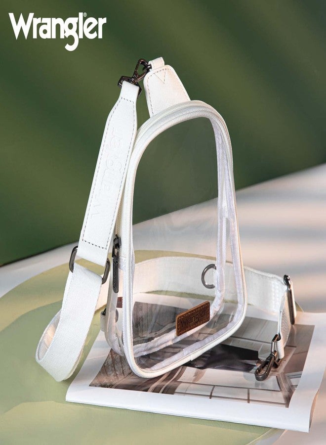 Wrangler Crossbody Clear Sling Bags for Women Stadium Approved Cross Body Purse with Detachable Strap for Sports Events Concerts WG87-226WT - Image 5