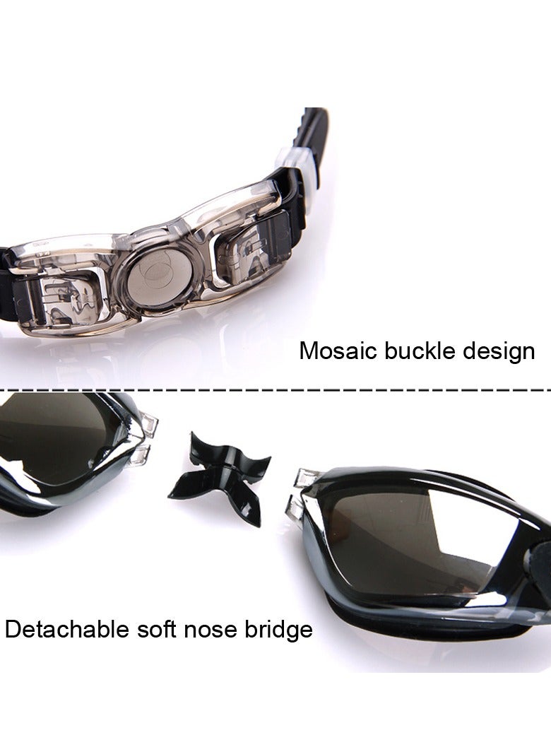 Generic Waterproof Swimming Goggles With Conjoined Earplug (Black) - Image 5