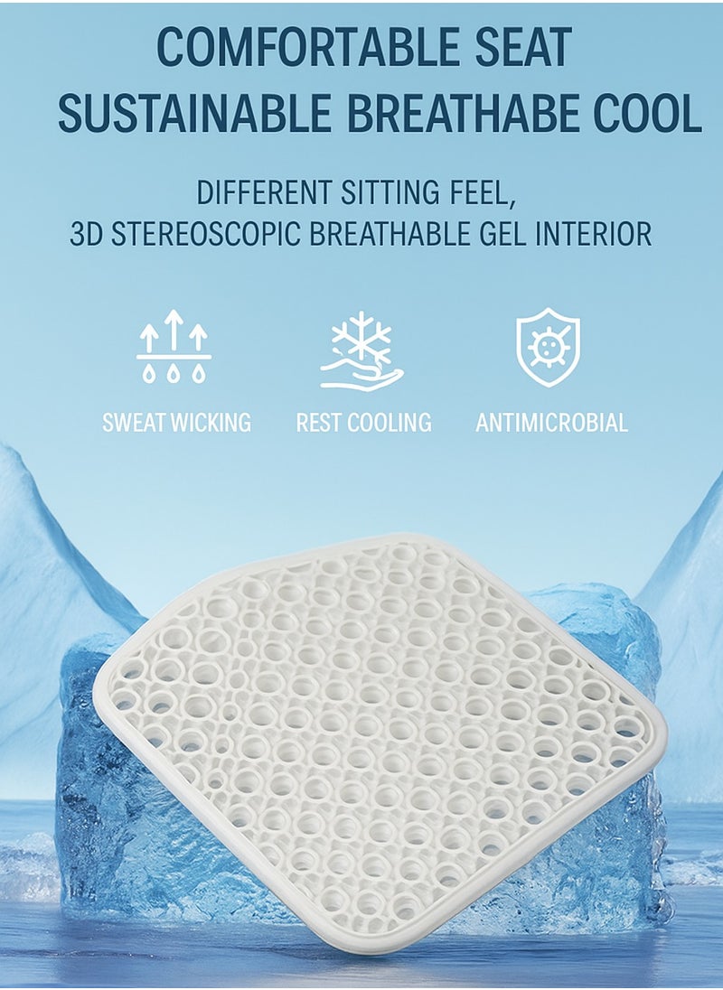 Generic cooling Seat Cushion for Long Sitting, Breathable Chair Pad for Office Chair, Desk Chair, Wheelchair High-elastic Seat Cover for Tailbone Pain Relief  - Image 2