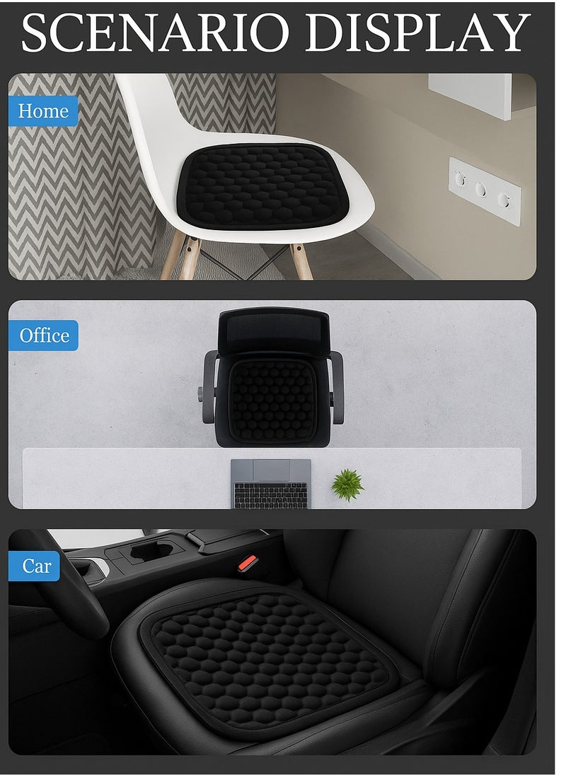 Generic cooling Seat Cushion for Long Sitting, Breathable Chair Pad for Office Chair, Desk Chair, Wheelchair High-elastic Seat Cover for Tailbone Pain Relief  - Image 3