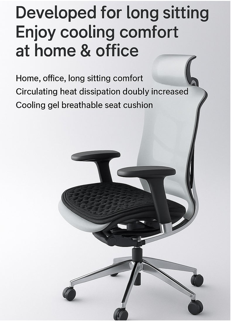 Generic cooling Seat Cushion for Long Sitting, Breathable Chair Pad for Office Chair, Desk Chair, Wheelchair High-elastic Seat Cover for Tailbone Pain Relief  - Image 5