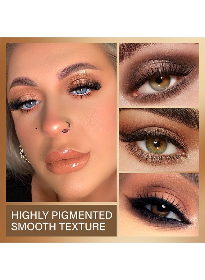 HUDA STORY Nude Darty  Eyeshadow Palette Chocolates 16 Colours Contour Palette Brown Eyeshadow Make Up Palettes Long Lasting Shimmer Matte Highly Pigmented Natural Look Travel Size Eye Shadows Palette For Women - Image 3