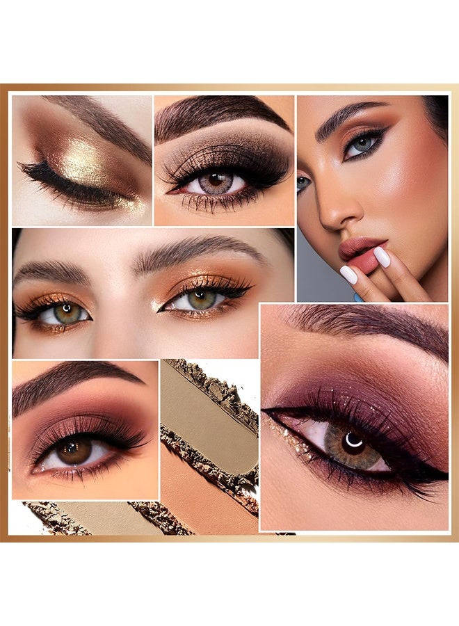 HUDA STORY Nude Darty  Eyeshadow Palette Chocolates 16 Colours Contour Palette Brown Eyeshadow Make Up Palettes Long Lasting Shimmer Matte Highly Pigmented Natural Look Travel Size Eye Shadows Palette For Women - Image 4