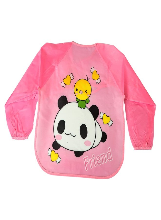 Da Anushi Cute Cartoon Printed Full Sleeves Washable Waterproof Apron Feeding Bibs For Babies,Toddlers,Infants (6 Months to 5 Years), Comfortable Soft Baby Bibs Keep Stains Off! (Pink) - Image 5