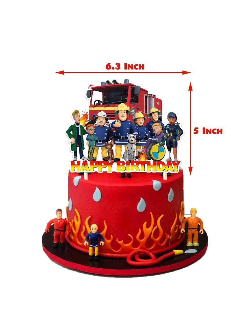 Generic - Fireman Party Decorations,Decorations for Fireman Birthday Party Supplies,Fireman Party Supplies Includes Banner, Cake Toppers, Balloon for Fireman Theme Party Decorations - Image 1