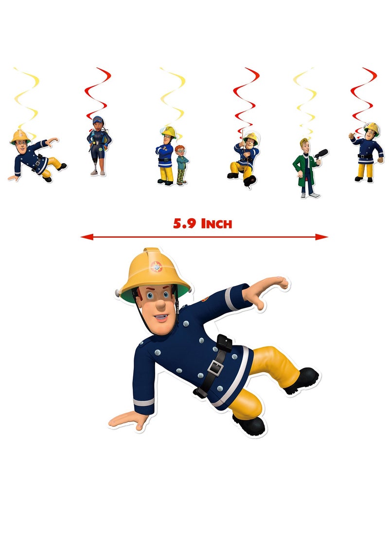 Generic - Fireman Party Decorations,Decorations for Fireman Birthday Party Supplies,Fireman Party Supplies Includes Banner, Cake Toppers, Balloon for Fireman Theme Party Decorations - Image 1