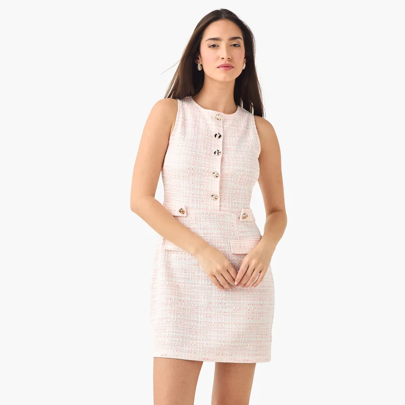 2Xtremz Sleeveless Tweed Knit Dress
