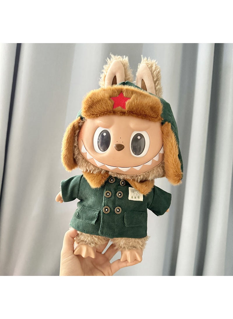 Labubu Time To Chill Doll Clothes 38cm Rubber Plastic Plush Doll Clothes Replacement Chinese Mainland Origin Home Decor Mini Mod Size s lei feng coat two-piece set 