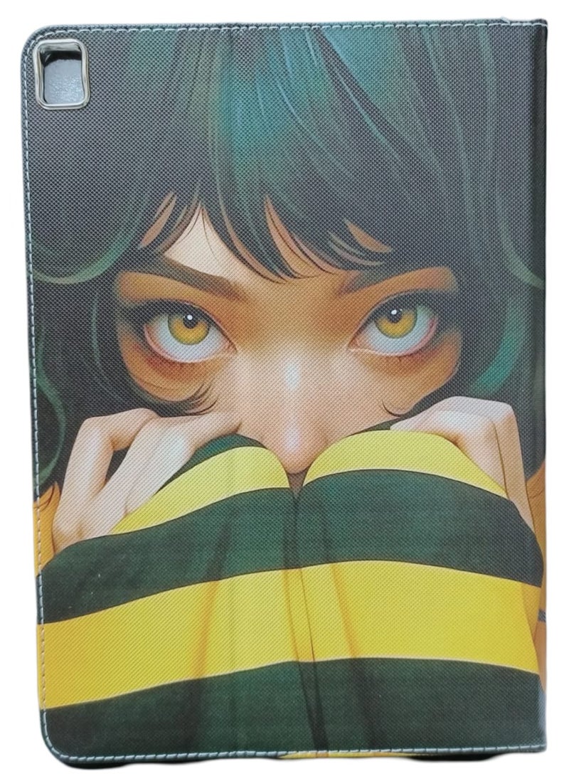 Makima Eye Print Flip Case Compatible with iPad 10.2 Inch 2021/2020 iPad 9th/8th Generation & 2019 iPad 7th Generation with Pencil Holder, Protective Case with Soft TPU Back, Auto Sleep/Wake Cover - Image 1