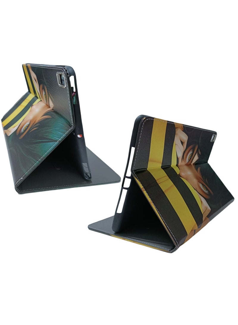 Makima Eye Print Flip Case Compatible with iPad 10.2 Inch 2021/2020 iPad 9th/8th Generation & 2019 iPad 7th Generation with Pencil Holder, Protective Case with Soft TPU Back, Auto Sleep/Wake Cover - Image 3
