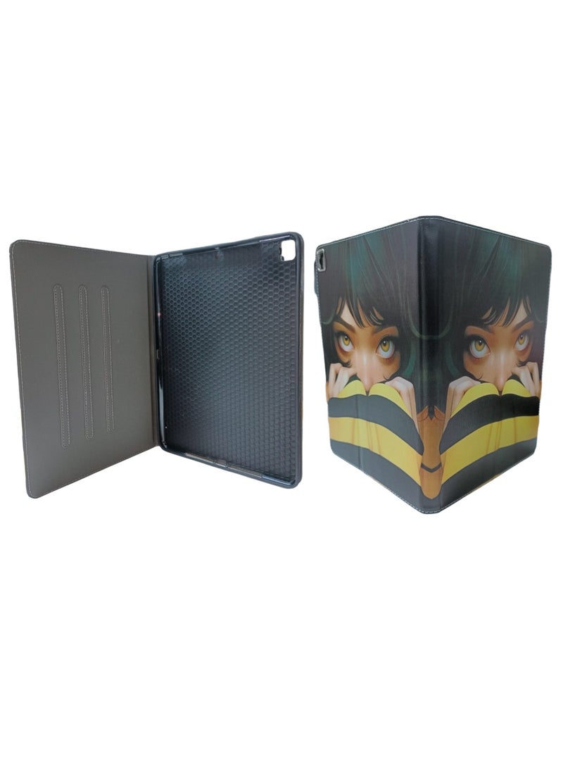 Makima Eye Print Flip Case Compatible with iPad 10.2 Inch 2021/2020 iPad 9th/8th Generation & 2019 iPad 7th Generation with Pencil Holder, Protective Case with Soft TPU Back, Auto Sleep/Wake Cover - Image 4