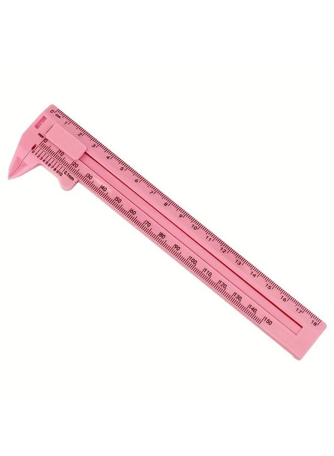 Pink Plastic Vernier Caliper For Jewelry Measurement DIY Projects And Industrial Use - Image 1