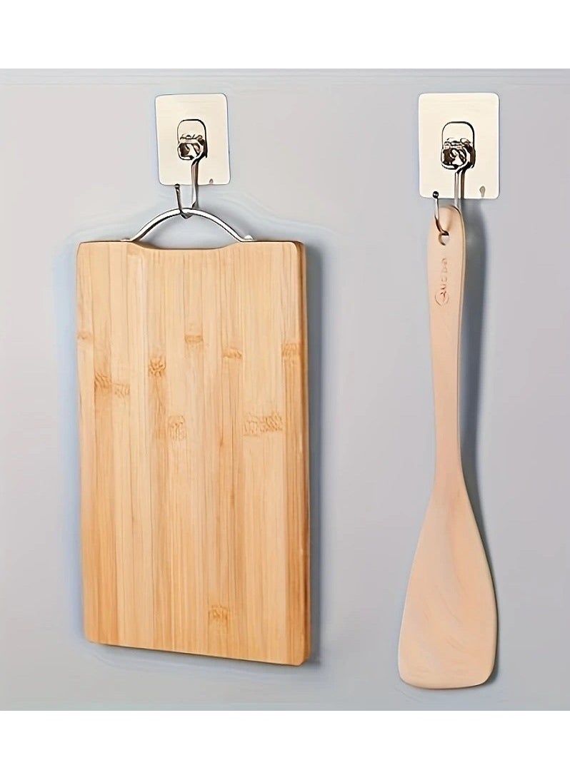 MASIA Set of 10 Self-Adhesive Wall Hooks – Heavy-Duty, Modern Design, Easy Installation Without Drilling or Marks – Ideal for Kitchen, Bathroom, and Living Rooms – Wall Hooks, Hanging Hooks, Adhesive Hooks  - Image 3