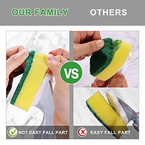 DYMOLL Dish Wand Refills 8Packs,Sponge Replacement Heads,Dish Wand Sponge Refill for Kitchen Cleaning - Image 4