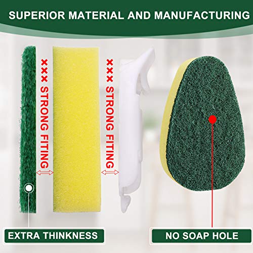 DYMOLL Dish Wand Refills 8Packs,Sponge Replacement Heads,Dish Wand Sponge Refill for Kitchen Cleaning - Image 3