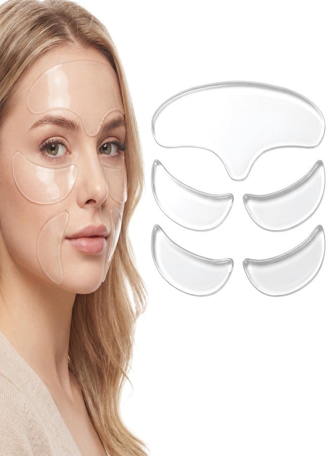 Qianyu 5 Pcs Facial Wrinkle Patches Reusable Silicone Forehead Wrinkle Pads Wrinkles Silicone Patches Moisturizing Firming Fine Line Pads Overnight Wrinkles Moisturizing Pad for Women Men - Image 1