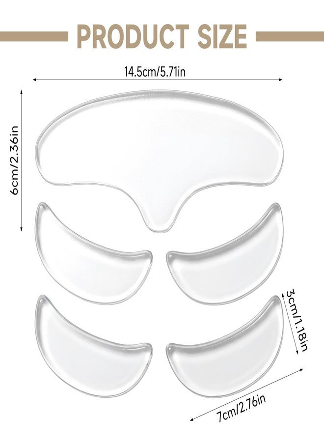 Qianyu 5 Pcs Facial Wrinkle Patches Reusable Silicone Forehead Wrinkle Pads Wrinkles Silicone Patches Moisturizing Firming Fine Line Pads Overnight Wrinkles Moisturizing Pad for Women Men - Image 2