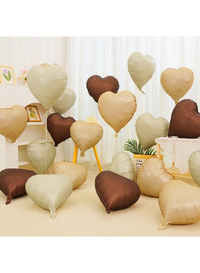 12pcs Multicolor Heart-Shaped Foil Balloons – 18 Inch Balloons for Party Decorations, Weddings, Birthdays & Celebrations - Image 2
