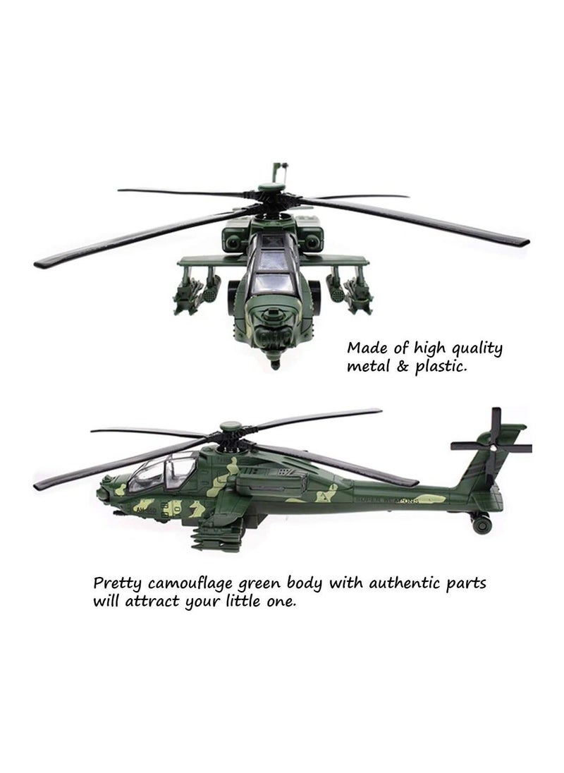 Y&D Military Helicopter Toy, Air Force Combat Fighter Model with Lights and Sounds, Army Plane Toys for Kids Boys Girl Gift  - Image 2