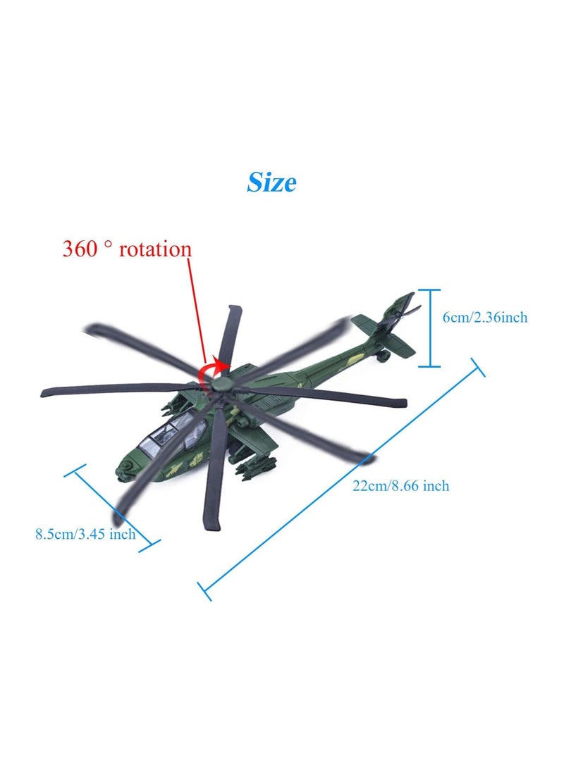 Y&D Military Helicopter Toy, Air Force Combat Fighter Model with Lights and Sounds, Army Plane Toys for Kids Boys Girl Gift  - Image 5