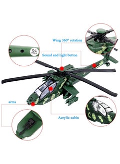 Y&D Military Helicopter Toy, Air Force Combat Fighter Model with Lights and Sounds, Army Plane Toys for Kids Boys Girl Gift  - Image 4