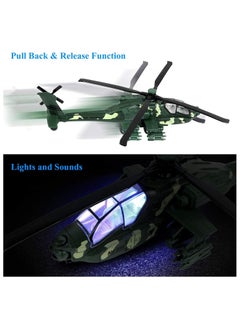 Y&D Military Helicopter Toy, Air Force Combat Fighter Model with Lights and Sounds, Army Plane Toys for Kids Boys Girl Gift  - Image 3