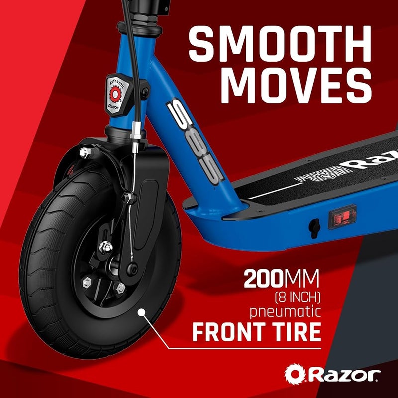 Razor Power Core S85 Electric Scooter for Kids Age 8 and Up, 8" Pneumatic Front Tire, Power Core High-Torque Hub Motor, Up to 10 mph, All-Steel Frame, One Size - Image 3
