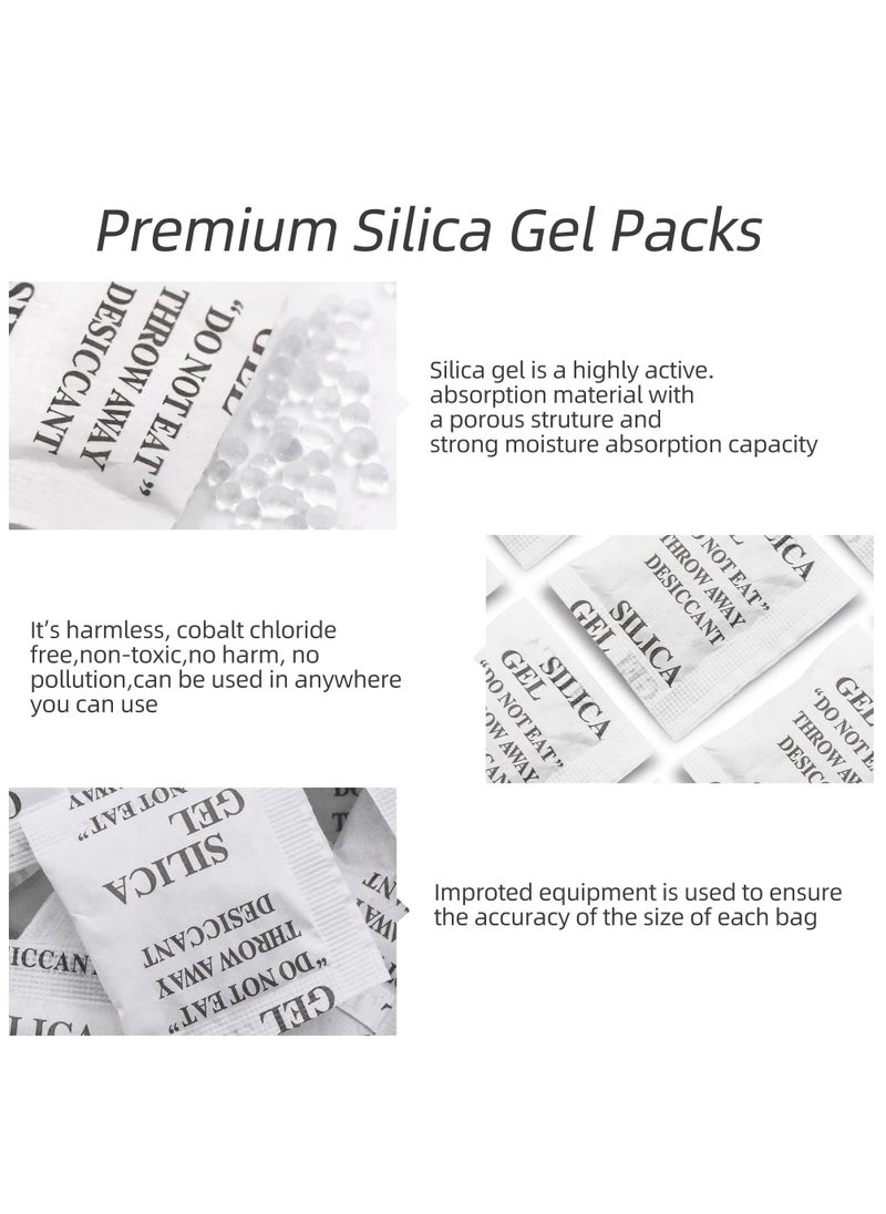 200 Packs 3 Gram Desiccant Packets, Food Safe Silica Gel Desiccant Packets, Premium Moisture Absorbers for Food Storage, Desiccant Beads Packet for Moisture Storage Control - Image 2