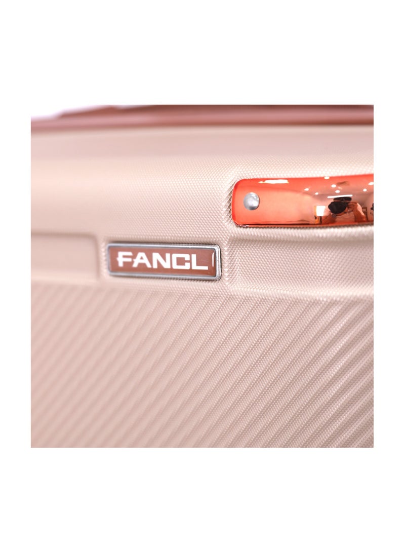 Fancl Hardshell Luggage Double Spinner Trolley Bag 4 Pieces Set,Champagne (BC-14",S-20",M-24",L-28")  - Image 4